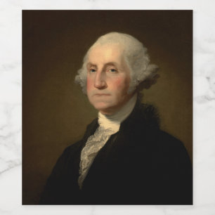 Étiquette Pour Bouteilles De Vin Le président américain George Washington, Stuart