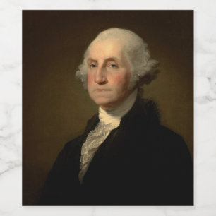 Étiquette Pour Bouteilles De Vin Le président américain George Washington, Stuart