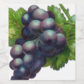 Étiquette Pour Bouteilles De Vin Le raisin (Étiquettes simples)
