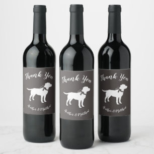 Étiquette Pour Bouteilles De Vin Le thème du chien du Labrador Baby shower Neutre s