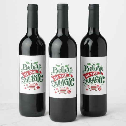 Étiquette Pour Bouteilles De Vin Le Typographe du Magic Christmas (Bouteilles)