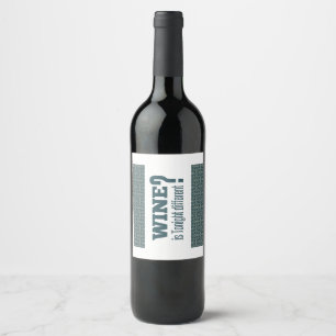 Étiquette Pour Bouteilles De Vin Le vin est différent ce soir ? Ma Nishtana ? Pâque