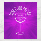 Étiquette Pour Bouteilles De Vin Le Vin Est La Réponse (Étiquettes simples)