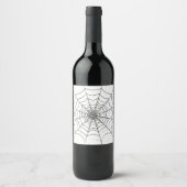 Étiquette Pour Bouteilles De Vin Le Web d'un simple araignée (Devant)