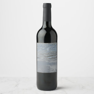 Étiquette Pour Bouteilles De Vin L'eau sur la plage Photographie Abstraite