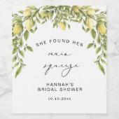 Étiquette Pour Bouteilles De Vin Lemon Jaune Sorrento Méditerranéen Enterrement de  (Étiquettes simples)