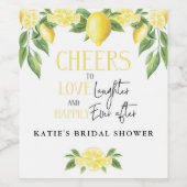 Étiquette Pour Bouteilles De Vin Lemon Main Squeeze Bridal Shower Wedding Favor (Étiquettes simples)
