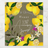 Étiquette Pour Bouteilles De Vin Lemon Squeeze  (Étiquettes simples)