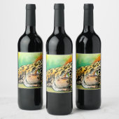 Étiquette Pour Bouteilles De Vin Léopard au repos (Bouteilles)