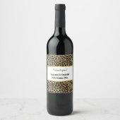 ÉTIQUETTE POUR BOUTEILLES DE VIN LEOPARD GOLD PERSONNALISÉ (Devant)