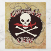 Étiquette Pour Bouteilles De Vin L'équipe du marié (Étiquettes simples)