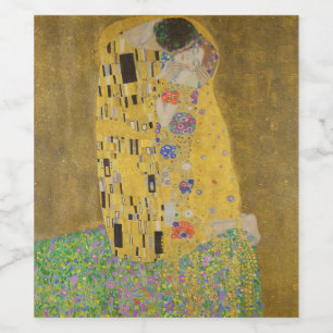Étiquette Pour Bouteilles De Vin Les amoureux embrasser Embrace par Gustav Klimt