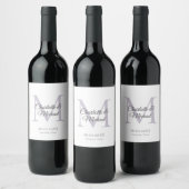 Étiquette Pour Bouteilles De Vin Les baisers de Monogram hershey® (Bouteilles)
