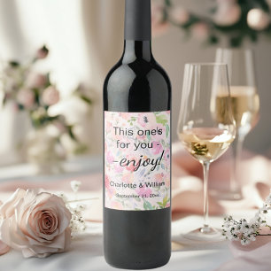 Étiquette Pour Bouteilles De Vin Les clients privilégient les fleurs roses mariage