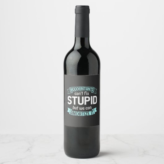 Étiquette Pour Bouteilles De Vin Les Comptables Peuvent L'Amortiser (Devant)