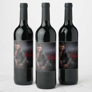 Étiquette Pour Bouteilles De Vin Les crocs de la pâle figure vampirique d'Halloween
