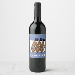 Étiquette Pour Bouteilles De Vin "Les Crocs" robinet crocodile ligne chorus dansant