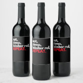 Étiquette Pour Bouteilles De Vin Les femmes mangent Dormir Homard Roll Répéter Homa (Bouteilles)