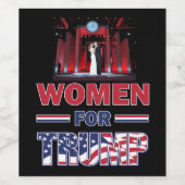 Étiquette Pour Bouteilles De Vin Les femmes pour Trump (Étiquettes simples)