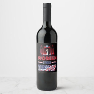 Étiquette Pour Bouteilles De Vin Les femmes pour Trump