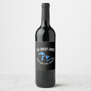 Étiquette Pour Bouteilles De Vin Les Grands Lacs