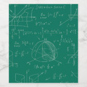 Étiquette Pour Bouteilles De Vin Les gribouillages mathématiques (Étiquettes simples)