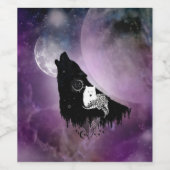 Étiquette Pour Bouteilles De Vin Les loups superbes (Étiquettes simples)