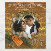 Étiquette Pour Bouteilles De Vin Les mauvaises herbes neuves premier Noël ensemble  (Étiquettes simples)