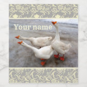 Étiquette Pour Bouteilles De Vin Les oies sont drôles (Étiquettes simples)