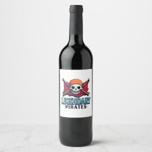 Étiquette Pour Bouteilles De Vin Les pirates légendaires