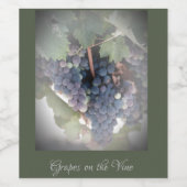 Étiquette Pour Bouteilles De Vin Les raisins sur la vigne (Étiquettes simples)