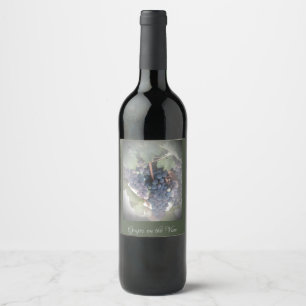 Étiquette Pour Bouteilles De Vin Les raisins sur la vigne