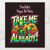 Étiquette Pour Bouteilles De Vin Les Trills Cosmiques Vous Appelent ! (Étiquettes simples)