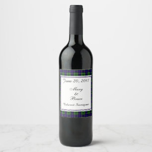 Étiquette Pour Bouteilles De Vin Leslie Étiquette de vin Mariage écossais