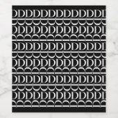 Étiquette Pour Bouteilles De Vin Lettre initiale D monogramme (Étiquettes simples)