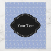 Étiquette Pour Bouteilles De Vin LETTRE INITIALE MONOGRAPHIQUE A Bleu (Étiquettes simples)