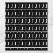 ÉTIQUETTE POUR BOUTEILLES DE VIN LETTRE INITIALE MOYENNE J (Étiquettes simples)