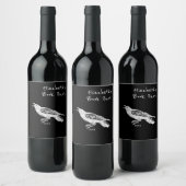 Étiquette Pour Bouteilles De Vin Levé À La Main, Corbeau (Bouteilles)