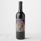 Étiquette Pour Bouteilles De Vin Lévrier Afghan (Devant)