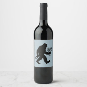 Étiquette Pour Bouteilles De Vin L'Humour juif Bigfoot Hanoukka Chanukah Hilarié