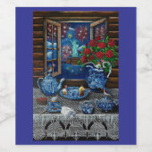 Étiquette Pour Bouteilles De Vin Liberty’s Tea Time Delight! (Étiquettes simples)