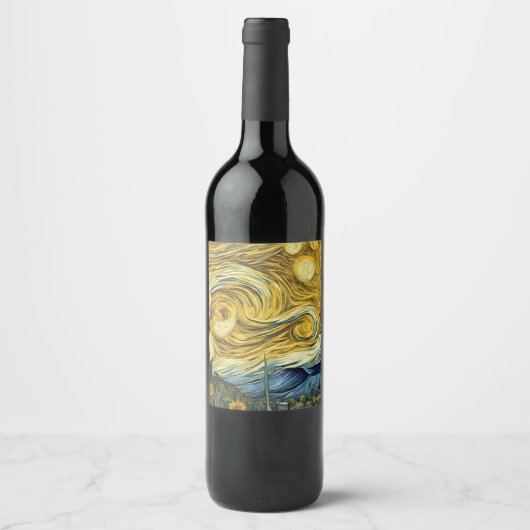 Étiquette Pour Bouteilles De Vin L'idée d'art Van Gogh (Devant)