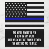 Étiquette Pour Bouteilles De Vin Ligne Bleue Mince rappelez les quelques-uns (Étiquettes simples)