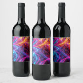 Étiquette Pour Bouteilles De Vin Lignes de néon (Bouteilles)