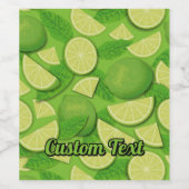 Étiquette Pour Bouteilles De Vin Lime (Étiquettes simples)