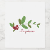 Étiquette Pour Bouteilles De Vin Lingonberry (Étiquettes simples)