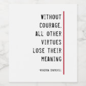 Étiquette Pour Bouteilles De Vin Liquid Courage Churchill cite modèle (Étiquettes simples)