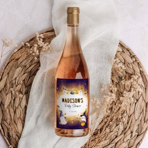 Étiquette Pour Bouteilles De Vin Little Boo Baby shower Jote Baby shower Halloween