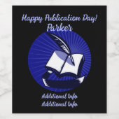 Étiquette Pour Bouteilles De Vin Livre Bleu Et Qualité (Étiquettes simples)