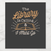 Étiquette Pour Bouteilles De Vin Livre Nerd - La Bibliothèque Appelle (Étiquettes simples)